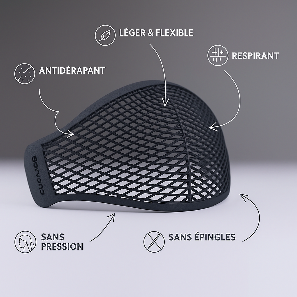 TAJ-Bandeau pour hijab antidérapant