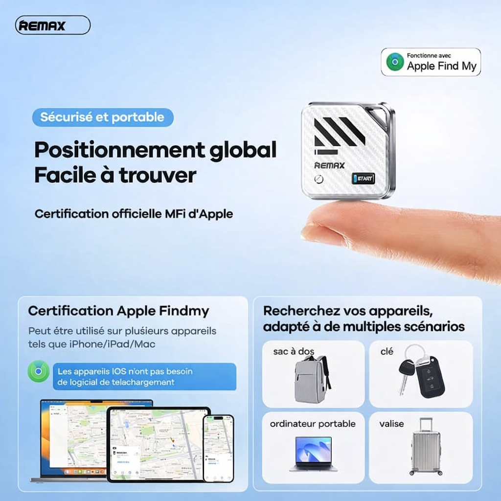 Smart Global Item Finder – Localisateur Intelligent pour Clés, Sac et Objets