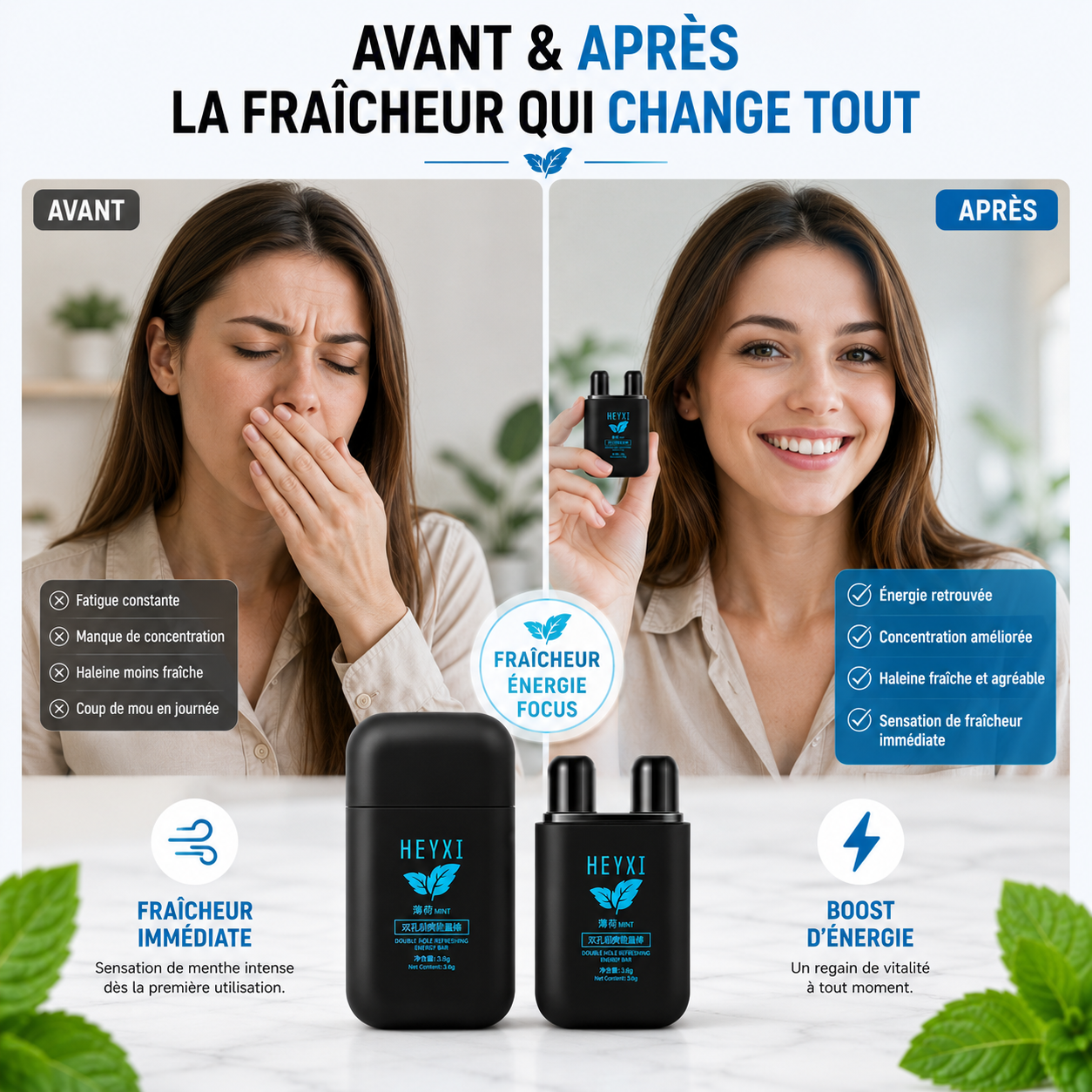 Boîte d'aspiration nasale à base de plantes
