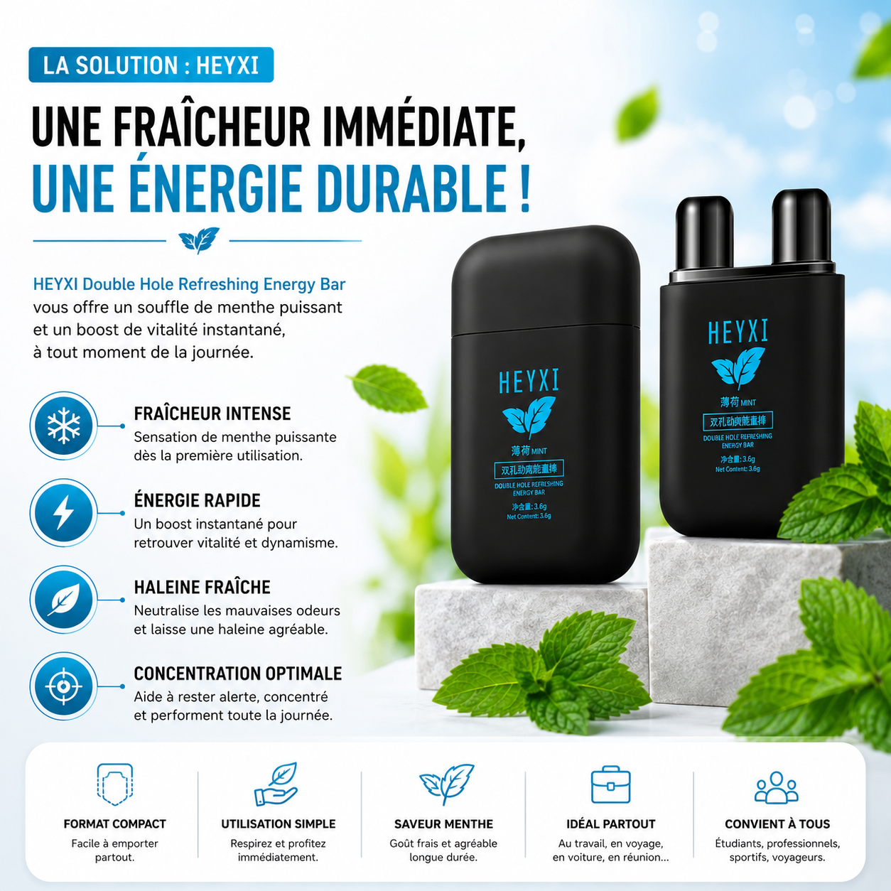 Boîte d'aspiration nasale à base de plantes