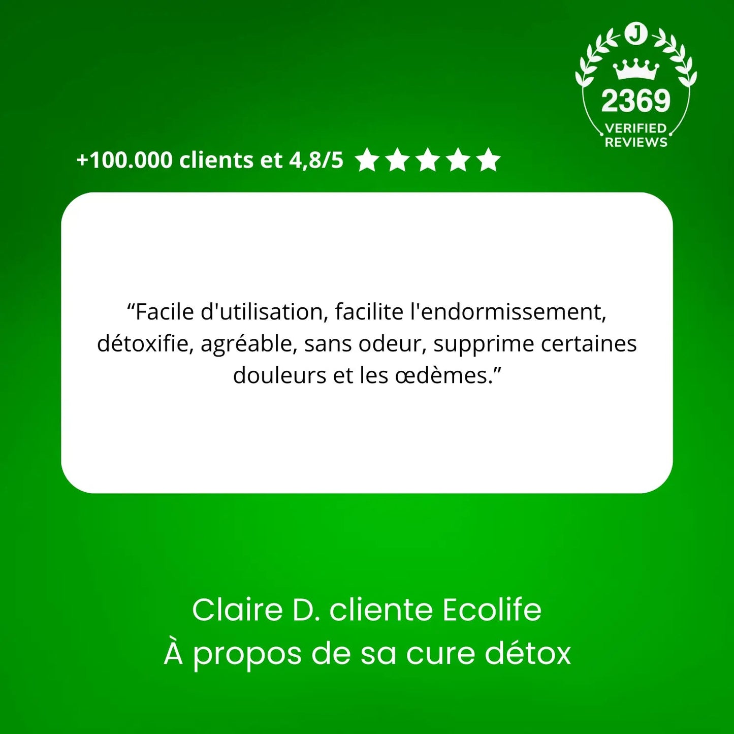Ecolife® Patchs détox pieds - 20 pieces par boîte - EFY STORE