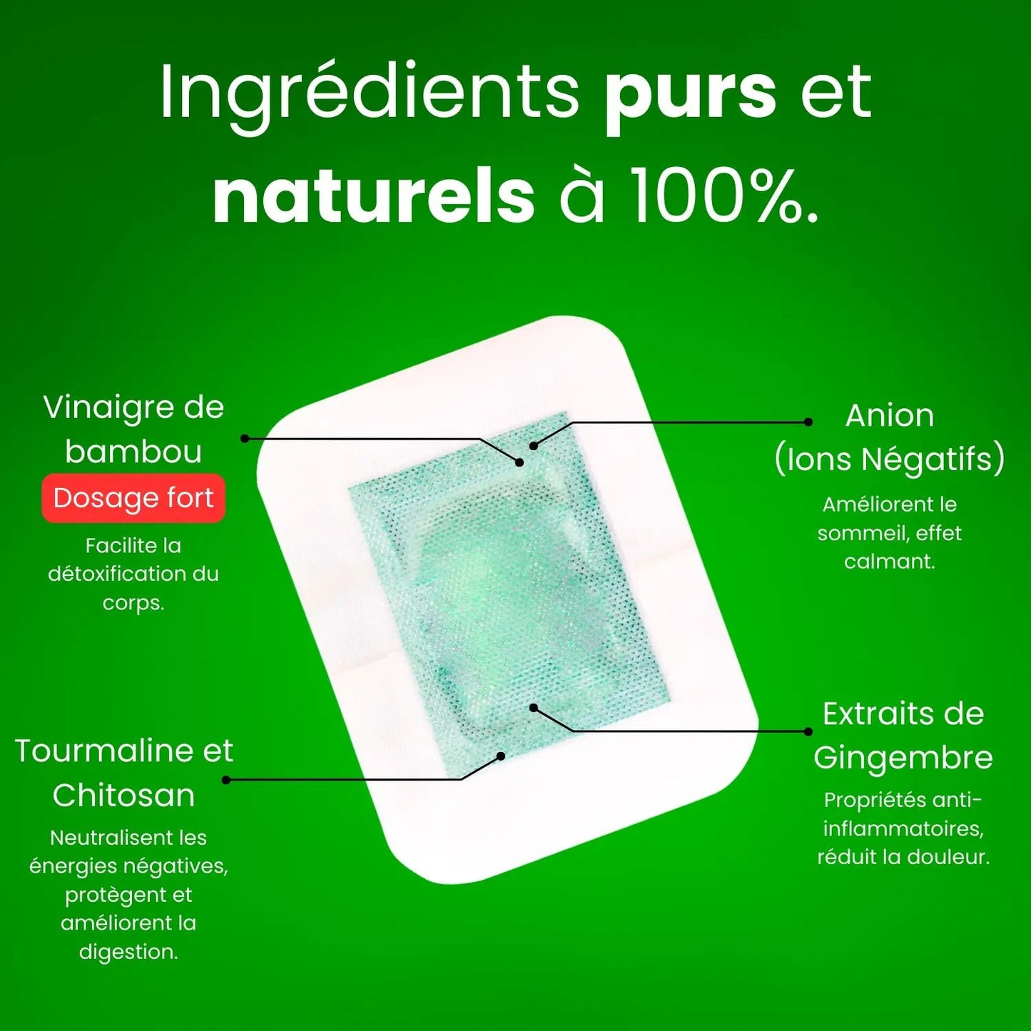 Ecolife® Patchs détox pieds - 20 pieces par boîte - EFY STORE