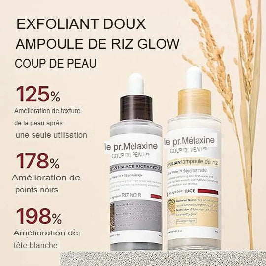 Pack Duo Dr. Melaxin Peel Shot – Ampoule Exfoliante au Riz Blanc et Riz complet