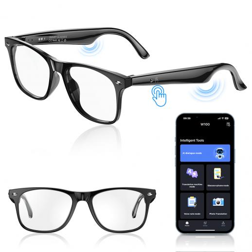Lunettes Connectées Anti Lumière Bleue : Traduction+recorde+music - EFY STORE