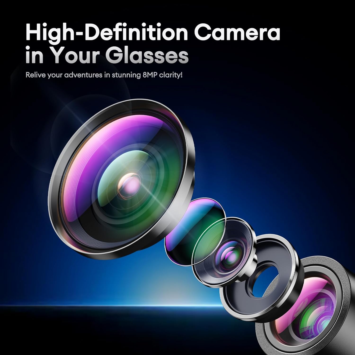 NeoView Lunettes avec Caméra Intégrée photos videos, Musique & Traduction - EFY STORE
