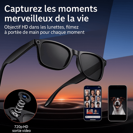 NeoView Lunettes avec Caméra Intégrée photos videos, Musique & Traduction - EFY STORE